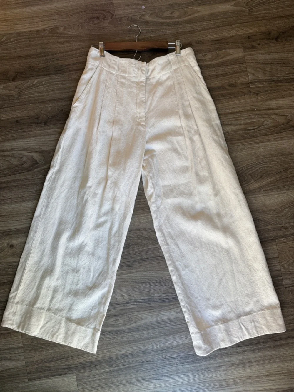 A.L.C Bennett Linen High Waisted Wide Leg Pants Size: 14